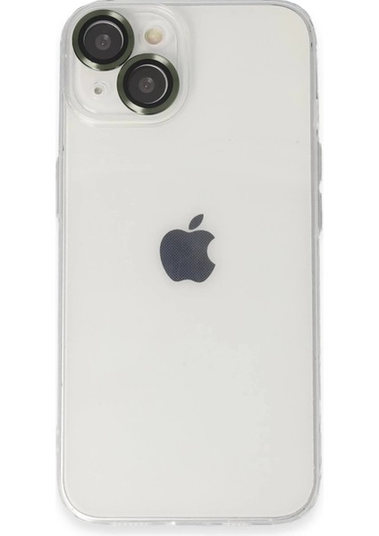 iPhone 14 Kılıf Luko Lens Silikon - Yeşil