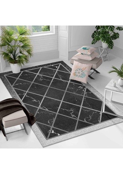 Kaymaz Taban Yıkanabilir Halı – Mutfak, Salon, Yatak Odası Için Modern Dijital Baskı Halı