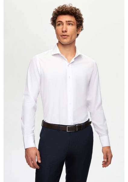 Ds Damat Slim Fit Yeşil/beyaz Italyan Yaka Kolay Ütülenebilir 2'li Gömlek 2HF02ORTBN86 fırsatları