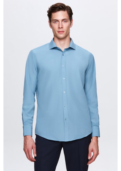 Ds Damat Slim Fit Petrol Italyan Yaka Kolay Ütülenebilir 2'li Gömlek 2HF02ORTBN86 fiyatları