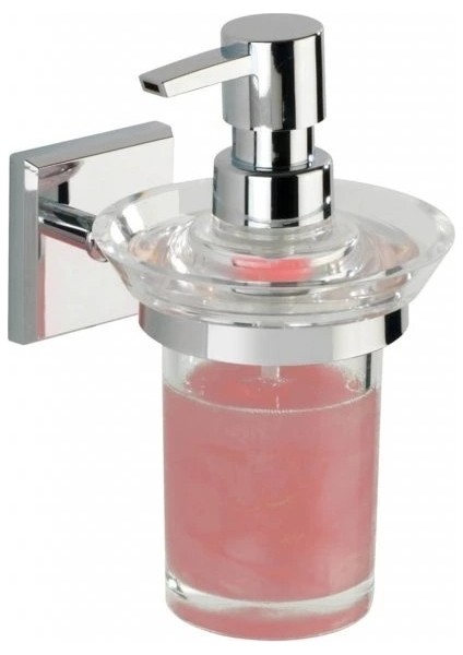 Duvara Monte Sıvı Sabunluk – Krom Kaplama | Şeffaf