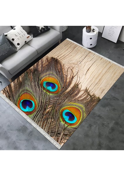 Desenli Halı Kaymaz Taban Halı Makinede Yıkanabilir Kilim Dot Tabanlı Halı 2035C modelleri