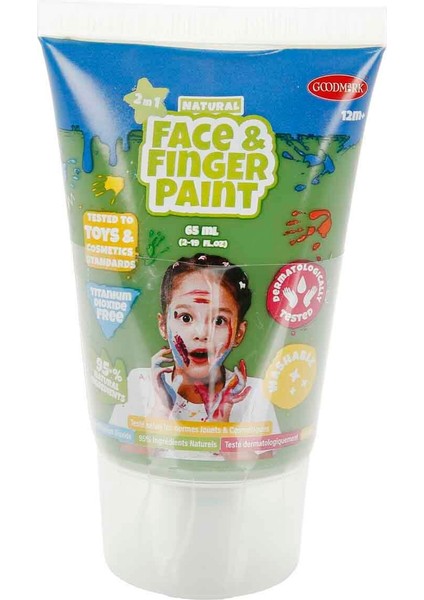 2in1 Doğal Yüz ve Parmak Boyası 2’li - Yeşil-Sarı fiyatları