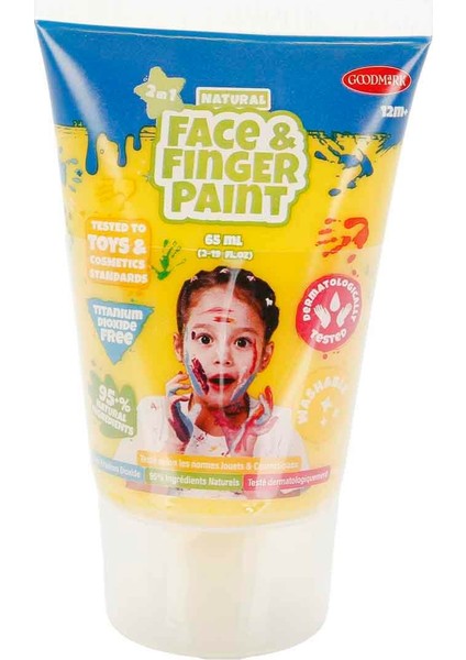 2in1 Doğal Yüz ve Parmak Boyası 2’li - Yeşil-Sarı modelleri