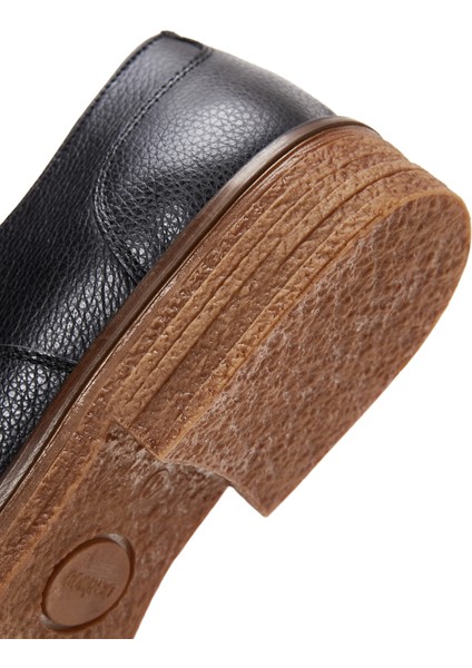 Erkek Siyah Bağcıklı Deri Casual Ayakkabı 25WFD6013FT