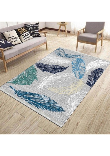 Tüy Desenli Halı Yıkanabilir Kilim Kaymaz Tabanlı Yolluk Dot Tabanlı Halı 2059A fırsatları