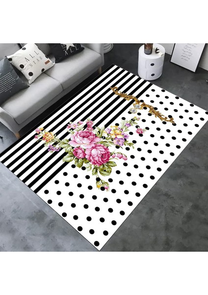 Puantiyeli Halı Yıkanabilir Halı Kilim Kaymaz Tabanlı Yolluk Dot Tabanlı Halı 2195A fiyatları