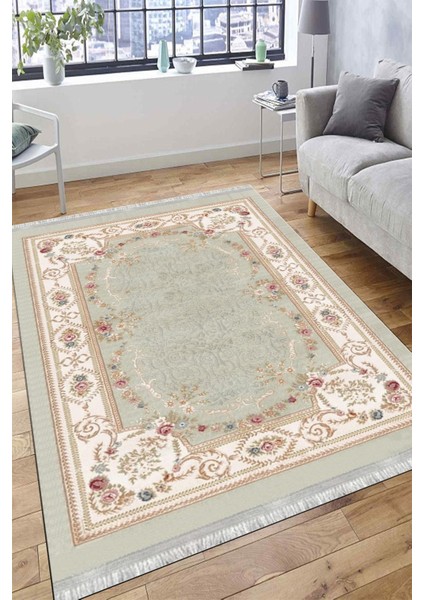 Vintage Desenli Floral Halı Yıkanabilir Kilim Kaymaz Tabanlı Yolluk Dot Tabanlı Halı 2101A fiyatları