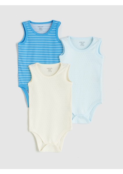 Lcw Baby Ekru Basic Erkek Bebek Çıtçıtlı Body 3'lü