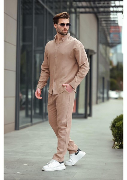 Vizon Gömlek Pantolon Erkek Ikili Takım E7322