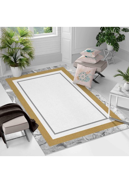 Kaymaz Taban Yıkanabilir Halı – Mutfak, Salon, Yatak Odası Için Modern Dijital Baskı Halı