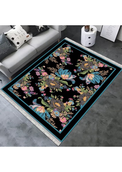 Çiçekli Klasik Desen Kaymaz Tabanlı Halı Makinede Yıkanabilir Kilim Dot Tabanlı Halı 2018B fiyatları