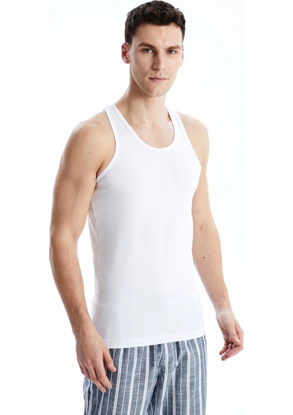 Lc Waıkıkı Beyaz U Yaka Penye Erkek Atlet 2'li fiyatları