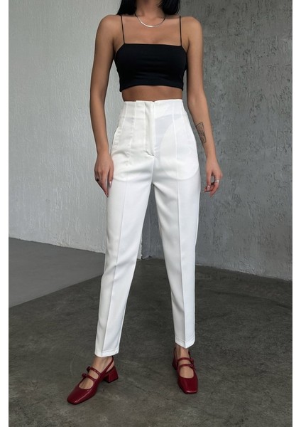 Yüksek Bel Pensli̇ Pantolon modelleri