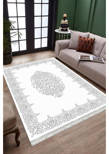 Etnik Desenli Kaymaz Taban Halı Makinede Yıkanabilir Kilim Dot Tabanlı Salon Halısı 3109A modelleri