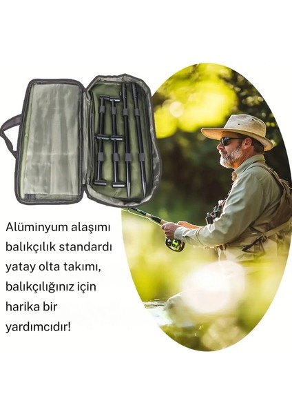 Sazan Balıkçılık Çantalı Buzz Sticks Buzzbar Bankstick Olta Çubuğu Tutacağı 2 Rods Kit Ayak fiyatları