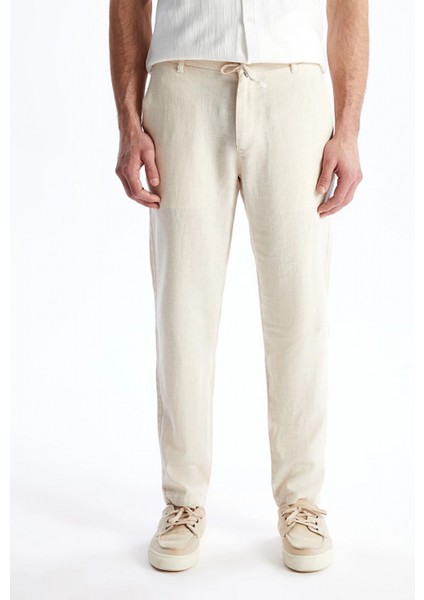 Lcw Vision Bej Slim Fit Keten Karışımlı Erkek Pantolon fiyatları