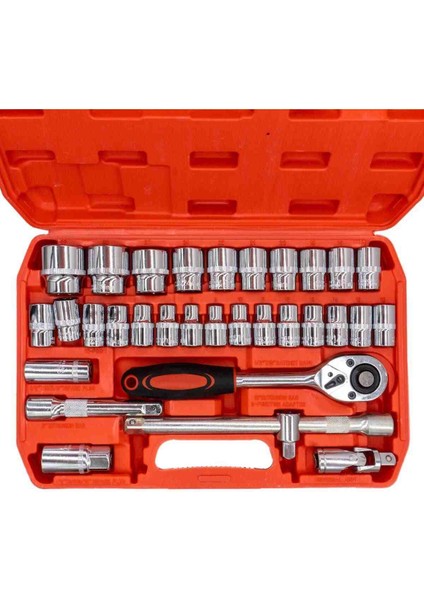 32 Parça Çantalı Cırcır Seti Lokma Takımı 1/2'' Soket Seti 32 Pcs Araç Tamir Civata Sökme Sıkma fiyatları