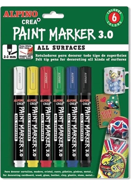 Crea Paint Marker 6 Renk - AR250