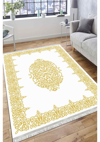 Etnik Desenli Kaymaz Taban Halı Makinede Yıkanabilir Kilim Dot Tabanlı Salon Halısı 3109B fiyatları