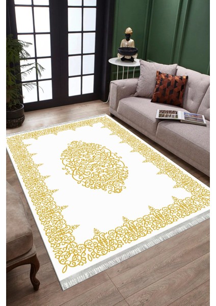 Etnik Desenli Kaymaz Taban Halı Makinede Yıkanabilir Kilim Dot Tabanlı Salon Halısı 3109B modelleri