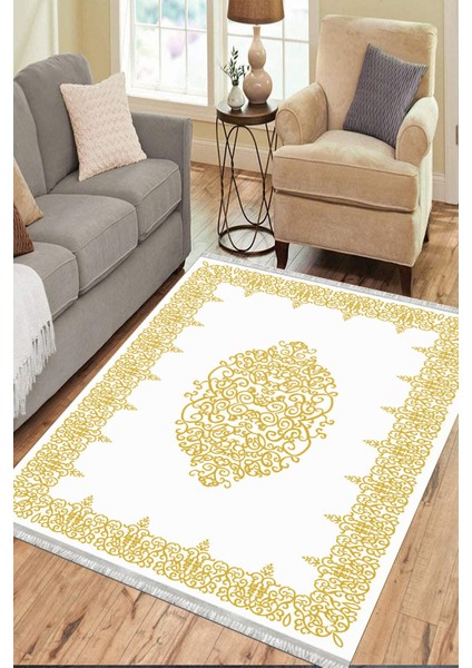 Etnik Desenli Kaymaz Taban Halı Makinede Yıkanabilir Kilim Dot Tabanlı Salon Halısı 3109B fırsatları