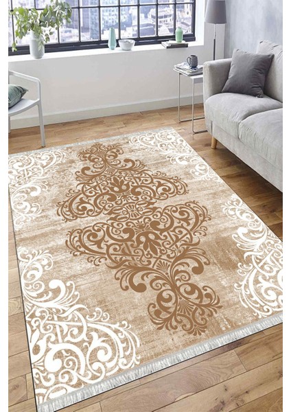Özel Ölçü Halı Kaymaz Taban Halı Makinede Yıkanabilir Kilim Dot Tabanlı Salon Halısı 3099D