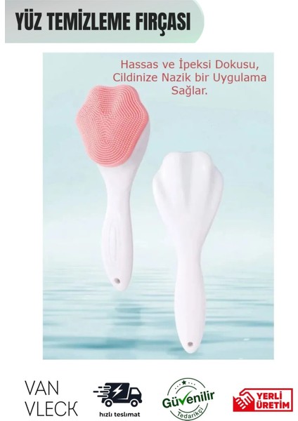 1 Adet Silikon Yüz Temizleme Fırçası – Gözenek Açıcı, Makyaj Kalıntısı ve Cilt Masaj Fırçası