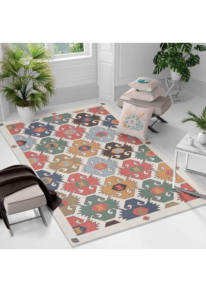 Kaymaz Taban Yıkanabilir Halı – Mutfak, Salon, Yatak Odası Için Modern Dijital Baskı Halı