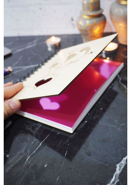 A5 Balon Tasarım Ahşap Plan Defteri - Tarihsiz Ajanda - Günlük Planlayıcı (Süresiz Planlayıcı) fiyatları