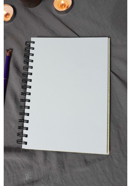 Kalp Desenli Ahşap Kapaklı Defter - Çizgisiz Defter - Günlük - Ajanda-Hediyelik-A5 Anı Defteri indirimleri