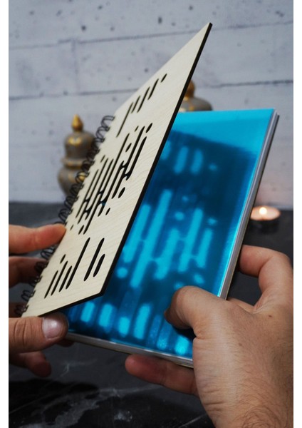 Müzik Ritmi Temalı Ahşap Kapaklı Defter - Çizgili Defter - Ajanda - Okul Defteri (A5 - 120 Sayfa) fiyatları