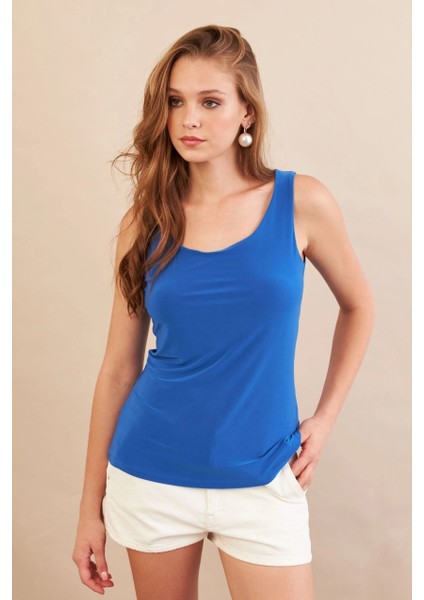 Kadın Saks Basic Bluz LPP1241-90 fırsatları