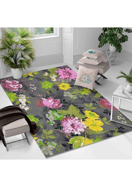 Kaymaz Taban Yıkanabilir Halı – Mutfak, Salon, Yatak Odası Için Modern Dijital Baskı Halı