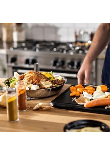 Kızartma Tavası 365+ Paslanmaz Çelik 28 cm Fırına Uygun Dayanıklı Eşit Isı Dağılımlı indirimleri