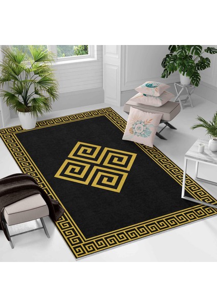 Kaymaz Taban Yıkanabilir Halı – Mutfak, Salon, Yatak Odası Için Modern Dijital Baskı Halı (SLNHAL168)