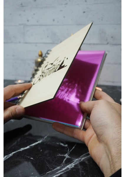 Istanbul Temalı Ahşap Kapaklı Defter - Noktalı Defter - Ajanda - Okul Defteri (A5 - 120 Sayfa) fiyatları