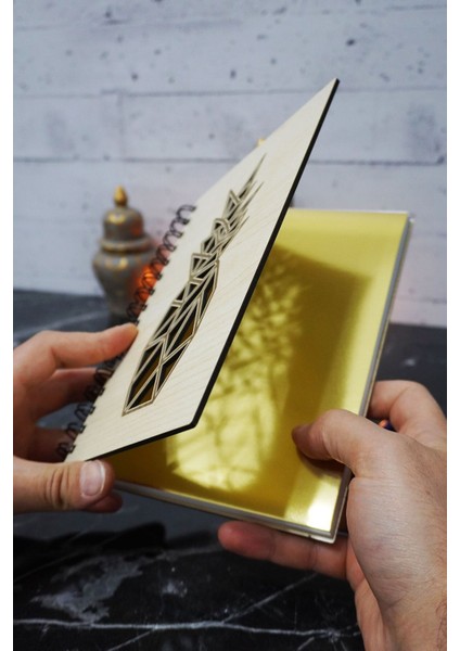 Ananas Desenli Ahşap Kapaklı Defter - Çizgisiz Defter - Günlük - Ajanda-Hediyelik-A5 Anı Defteri fiyatları