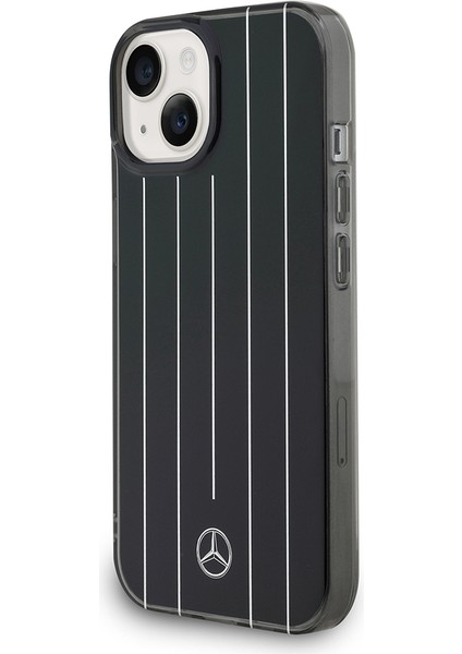 iPhone 14 Uyumlu Kılıf Mercedes Benz Lisanslı New Urban 3 Sert Pc Paralel Çizgi Desenli Kapak Siyah fiyatları