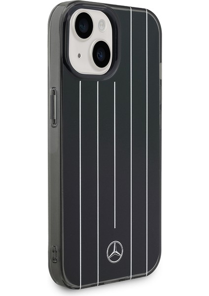iPhone 14 Uyumlu Kılıf Mercedes Benz Lisanslı New Urban 3 Sert Pc Paralel Çizgi Desenli Kapak Siyah fırsatları