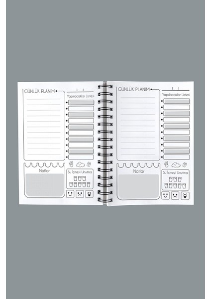 Panda Ahşap Plan Defteri - Tarihsiz Ajanda - Günlük Planlayıcı - Süresiz Planlayıcı A5 Defter