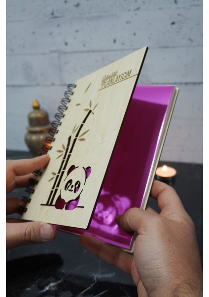 Panda Ahşap Plan Defteri - Tarihsiz Ajanda - Günlük Planlayıcı (Planlayıcı Defter) A5 Defter fiyatları