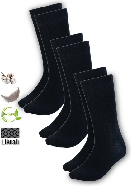 Erkek Soket Çorap 3 Lü Pamuklu Topuk ve Burun Takviyeli Adım Model Terletmez Kaymaz Koku Yapmaz