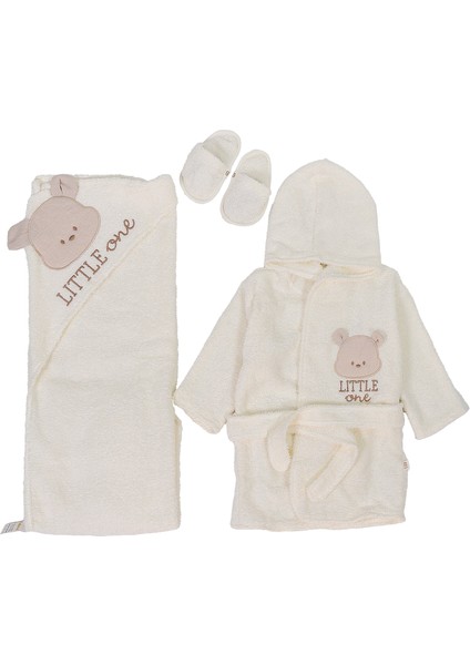 Erkek Bebek Işemeli Lüks Bornoz Takımı Havlu Seti % 100 Pamuk Kumaş 0- 2 Yaş STL7054 modelleri