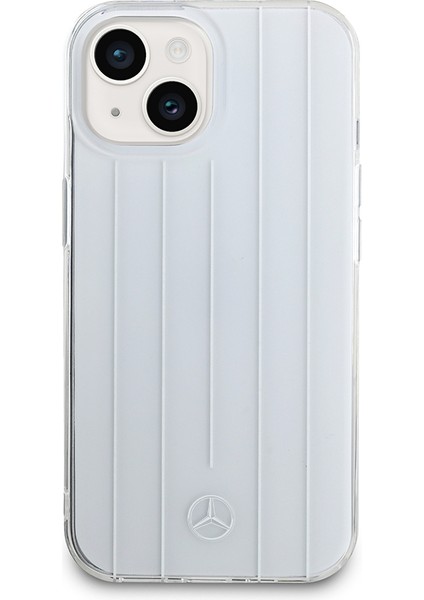 iPhone 14 Uyumlu Kılıf Mercedes Benz Lisanslı New Urban 3 Sert Pc Paralel Çizgi Desenli Kapak Beyaz fiyatları