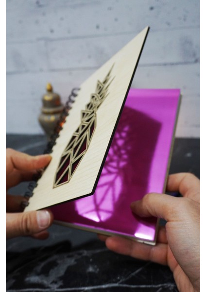 Ananas Temalı Ahşap Kapaklı Defter - Noktalı Defter - Ajanda - Okul Defteri (A5 - 120 Sayfa) fiyatları