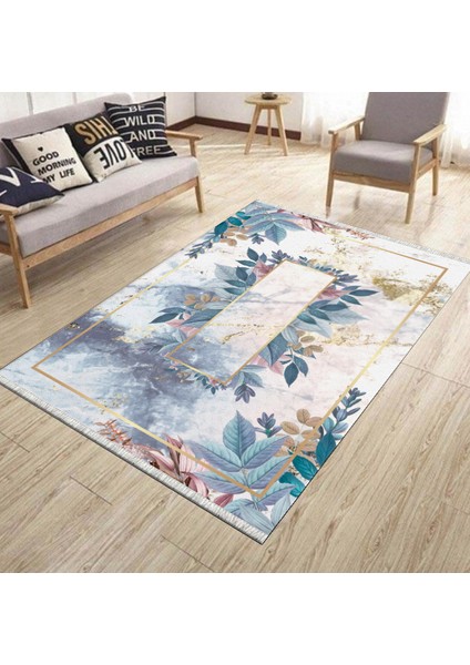 Modern Desenli Yıkanabilir Halı Kilim Kaymaz Tabanlı Yolluk Dot Tabanlı Halı 2198B fırsatları