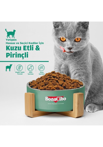 Adult Cat Kuzu ve Pirinçli Kedi Maması, 100 gr x 5 Adet, Tüm Irklar Için, Doğal, Şeker Içermez modelleri