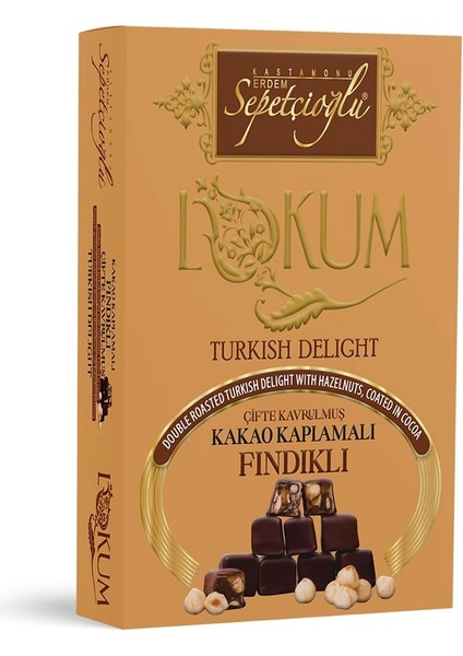 Kakao Kaplamalı Fındıklı Çifte Kavrulmuş Lokum 200G