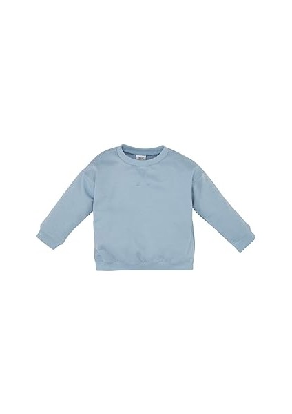 Erkek Bebek MAVI%100 Pamuk Regular Fit Bisiklet Yaka Sweatshirt